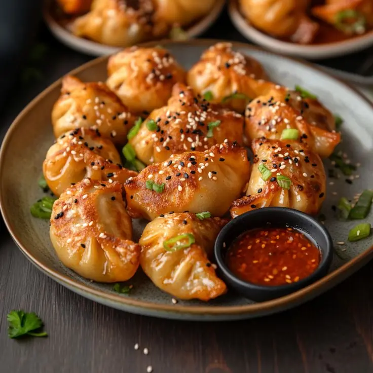 Crispy fried chicken momo